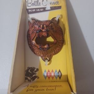 WEMCO Cast Iron Bear Head Bottle Opener wall mount Brand New